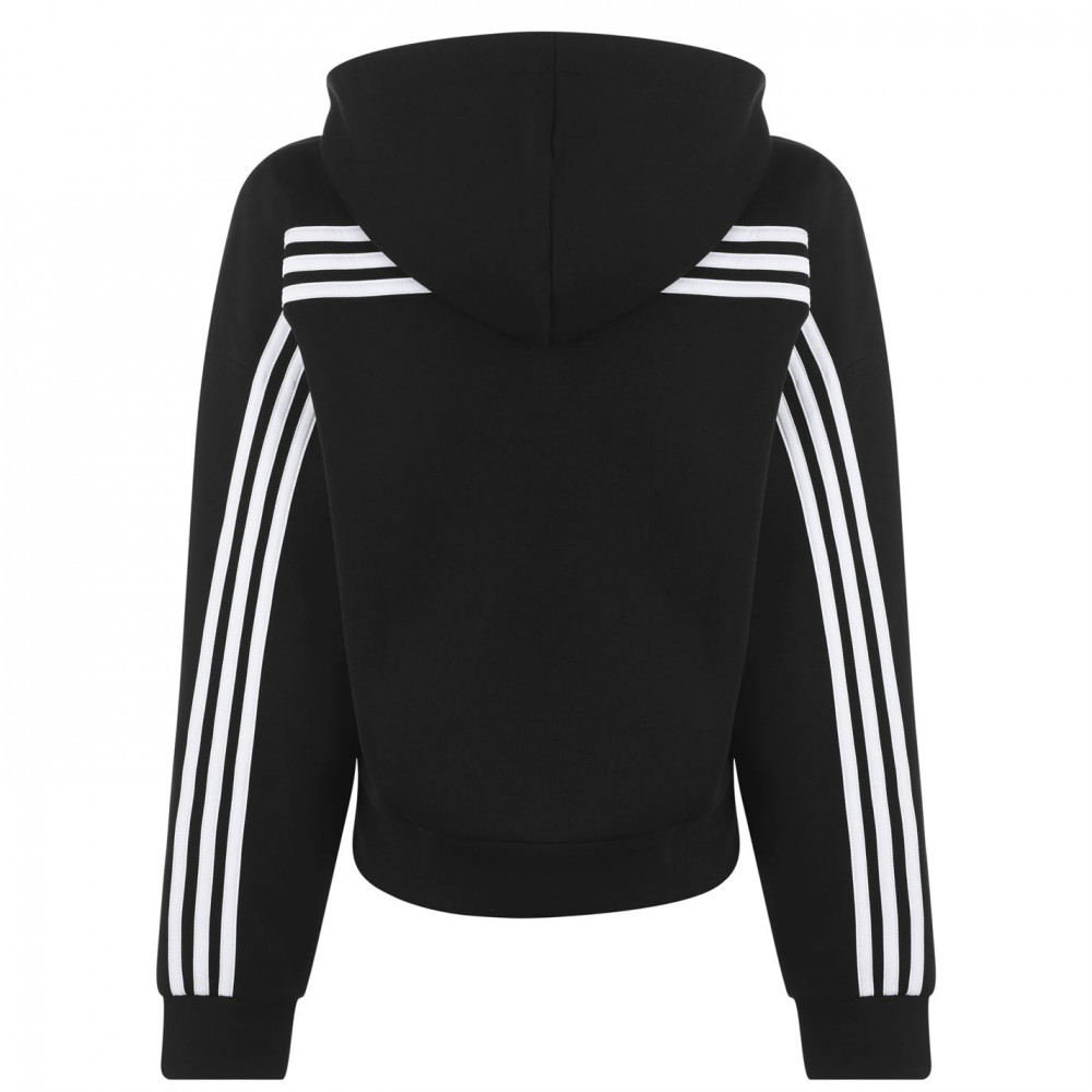 adidas black striped hoodie